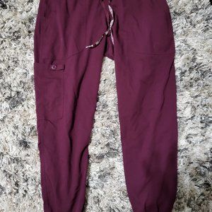 Wine red scrub pants PS